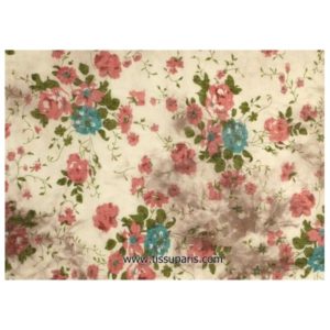 tissu coton fleurs écru-multicolore 145cm 501746-1