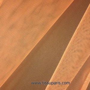 Tissu tulle doux nylon orange 150cm