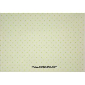 Coton à pois (2mm) blanc-vert clair 140cm 1829-2